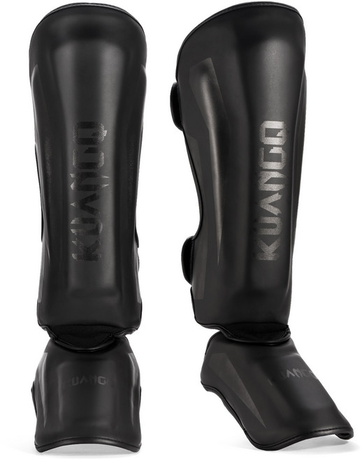 FIVING 킥복싱 MMA 무에타이 정강이 보호대 격투기 태권도, 1세트, 블랙