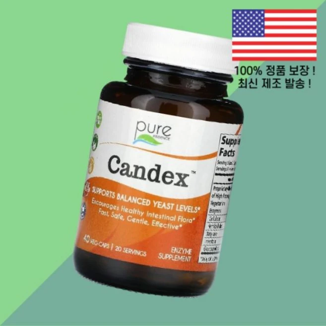 퓨어 에센스 캔덱스 식물성 베지캡슐 40정 Pure Essence Candex 40 Veg Caps, 1 - 쿠팡