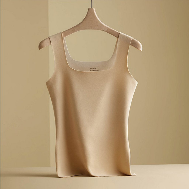 【Helena】無痕 發熱衣 方領 加絨加厚 修身 背心女【A2221】