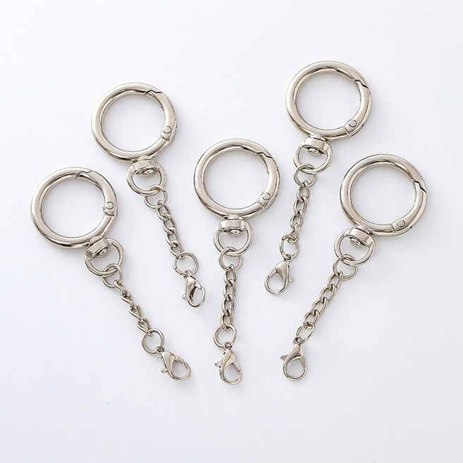 열쇠고리 10pcs, 1개, 원형체인 고리