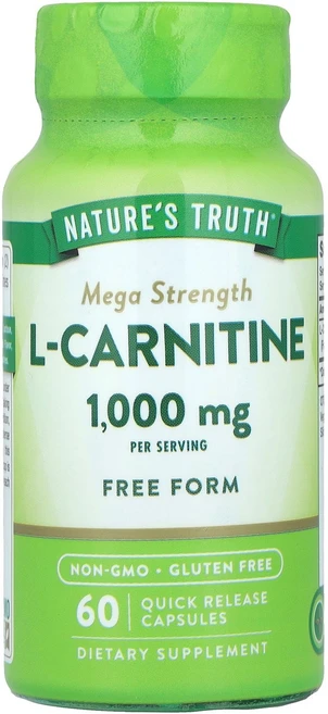 Nature's Truth L-Carnitine Mega Strength 60 Quick Release Capsules (500 mg per Capsule), Nature's Truth, L-Carnitine, M, 1개, 60정 - 쿠팡