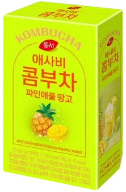 東西食品 韓國 蘋果醋 康普茶 鳳梨芒果, 5g, 1個, 10個裝