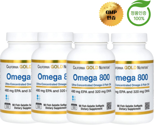 2+2 CGN 오메가 800 오메가3 1000mg 90정, 4개