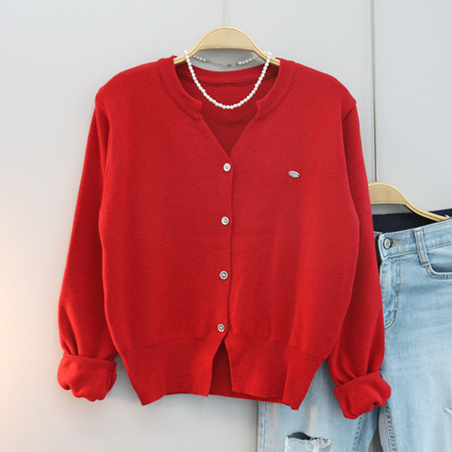 달콩 여성 국내제작 고퀼리티 해린팬던트니트가디건 봄가디건 크롭가디건