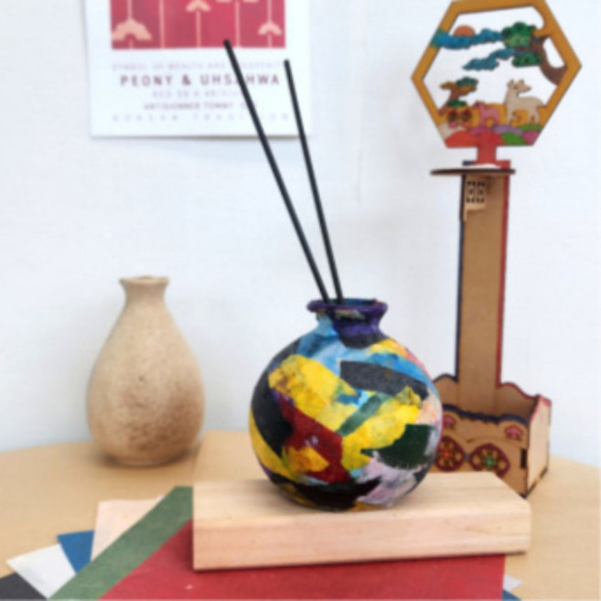 한국 전통 추석 만들기 우드 호리병 공예 체험 DIY 키트, 한지세트, 고려청자