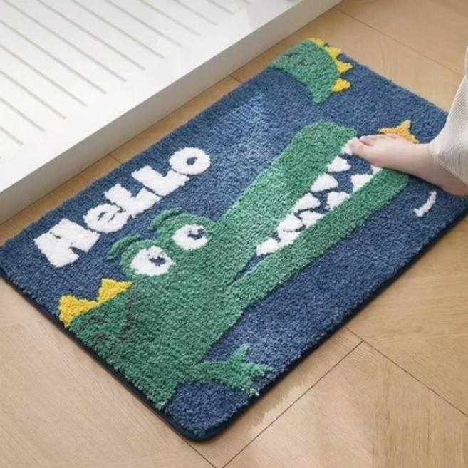 민아루 포근한 욕실발판, 헬로악어