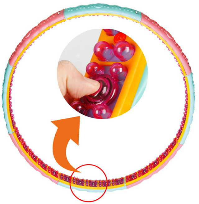 신년 이벤트헬스 후프 3.1 (홈헬스 홈트레이닝 훌라후프 다이어트 뱃살 홈트 운동기구 후푸 뱃살다이어트 핼스), 혼합, 1개, 2.1kg