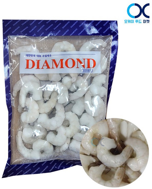 다이아몬드 생새우살 흰다리새우살 71/90. 200gX10개 찐새우 칵테일새우 새우살, 200g, 10개