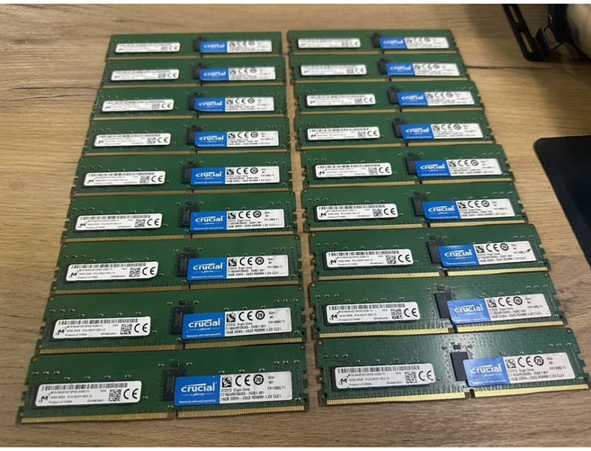 Micron 美光 DDR4 2933Y 16GB 伺服器專用記憶體, 1個, MTA18ASF2G72PDZ-2G9E1TI