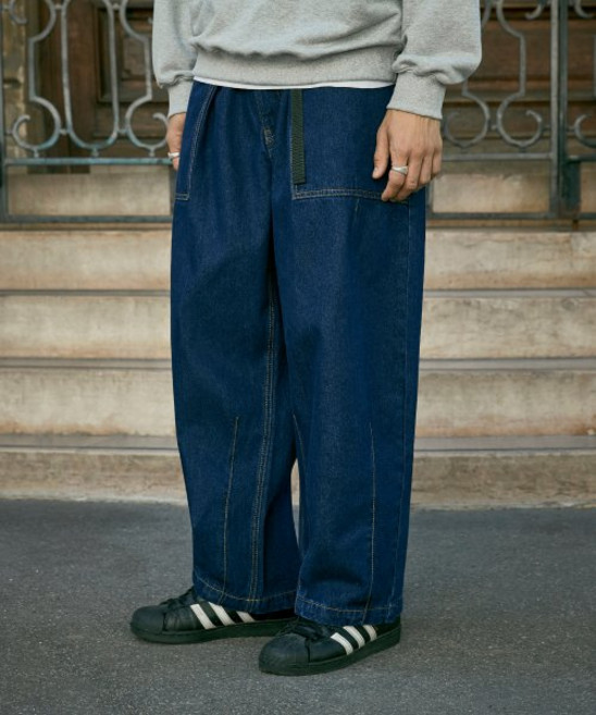 미니멀프로젝트 워시드 퍼티그 벌룬 데님 팬츠 MDP105 INDIGO