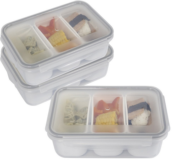 제오닉 나눔 찬통 3칸 1100ml, 3개, 용기