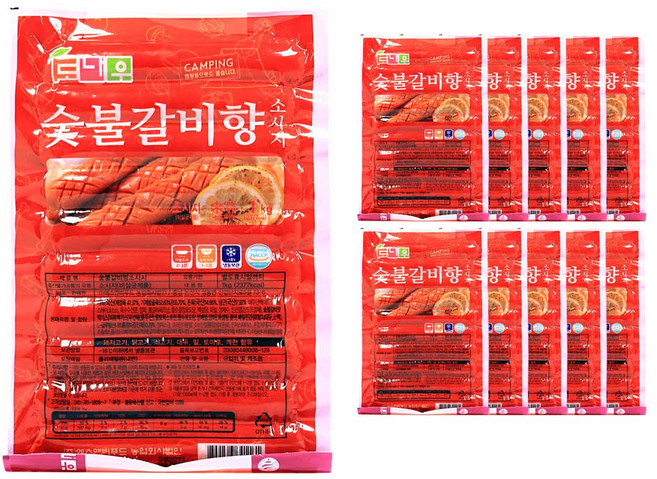 도나우숯불갈비향소시지 1KG에스앤비 BOX(10), 1kg, 10개