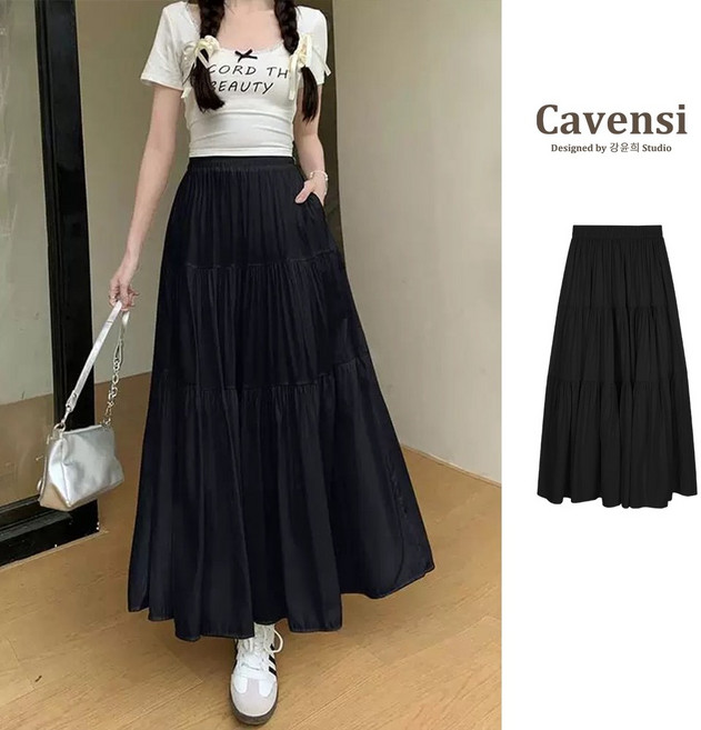 Cavensi 加大尺碼白月光長裙(3colors)蛋糕裙 內襯泡泡裙 顯瘦百搭