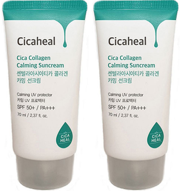 (1+1)퍼스트픽 시카 콜라겐 카밍 선크림70ml X 2개 + 물티슈 + 마스크팩1매 /SPF50+ PA+++ /끈적임X 백탁X /썬크림 /28년08월까지, 모든피부, 70ml