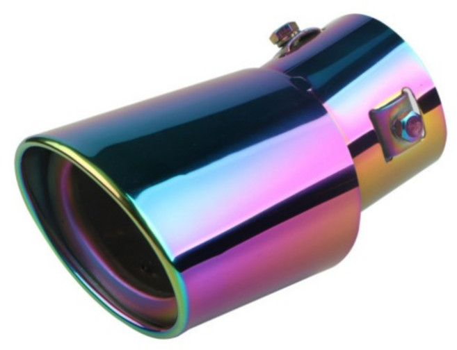 자동차 배기 튜닝 머플러 팁 엣지 테일 커터 컬러밴딩, 1개