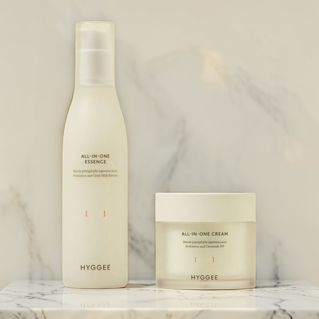 HYGGEE 휘게 올인원 스킨케어 세트 [에센스 110ml + 크림 80ml], 1세트