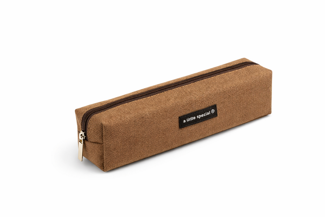 세이브더그린 패브릭 대용량 필통 A Little Special 펜파우치 필통, 1개, 모카 브라운