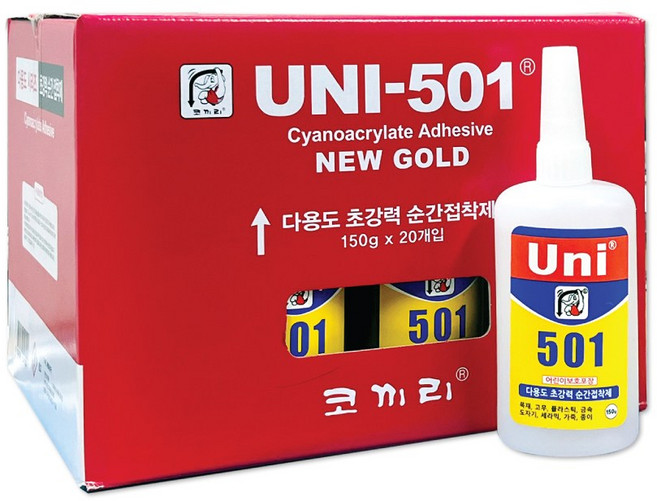 유니501 150g 20개 1박스 대용량 다용도 순간접착제