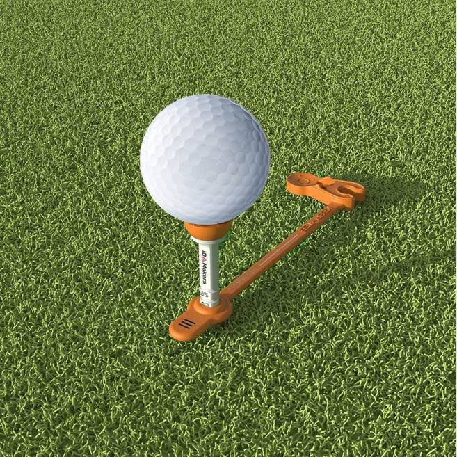 실리콘골프티 높이조절 골프티꽂이 킵티 숏티 롱티 미들티 겸용, 오렌지, 1개