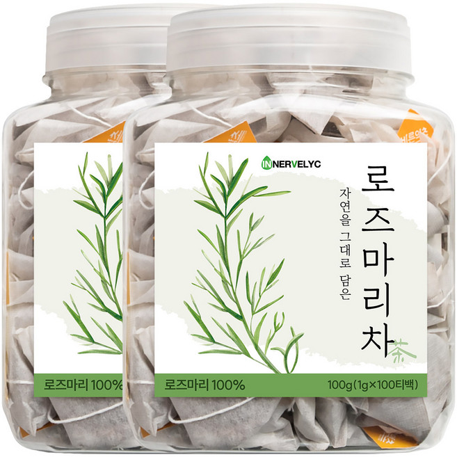 이너블릭 로즈마리차 1500만 티백 판매 돌파 PLA 친환경 필터, 1g, 100개입, 2개