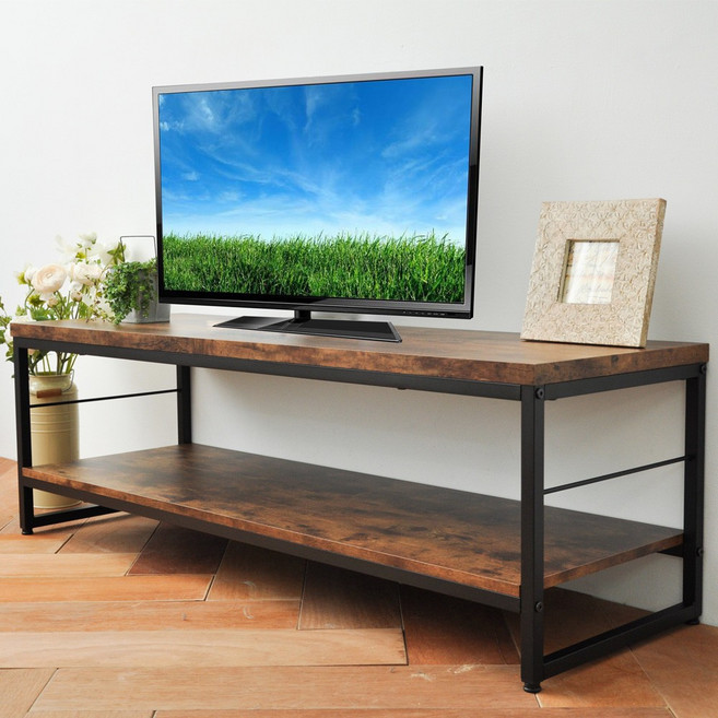 Tasteful 特斯屋 仿古木紋 雙層電視櫃 電視架 書架 層架 W120xH40cm