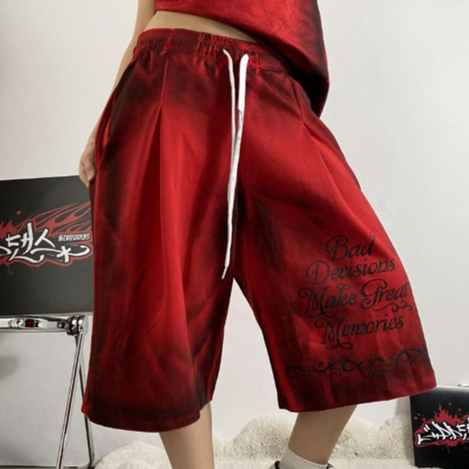 [주식디디댄스] 자체제작 빌보드 스프레이 버뮤다 반바지 데일리 댄스복 공연복 무대복 힙합의상 축제의상