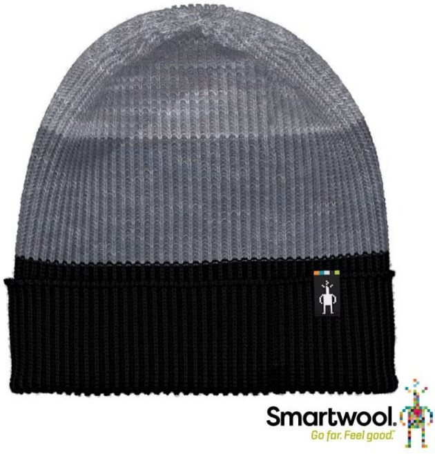 【美國 SmartWool】黑色》保暖抗風抗臭雙面美麗諾 羊毛帽 翻折針織帽 遮耳帽 毛帽 SW011491