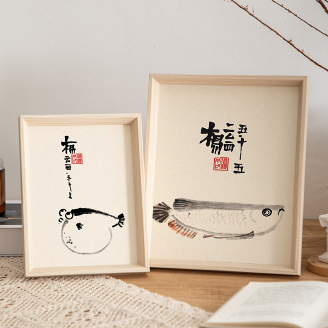 살림백과 인테리어 액자 우드 프레임 소담액자 모음, 아이보리, 1개