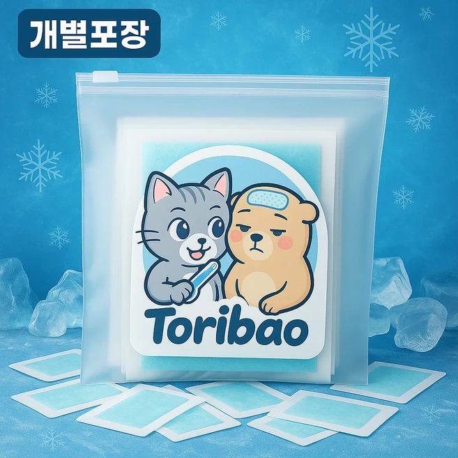 토리바오 개별포장 냉각시트 쿨링패치 붙이는 쿨패치 25매입, 1세트 - 쿠팡
