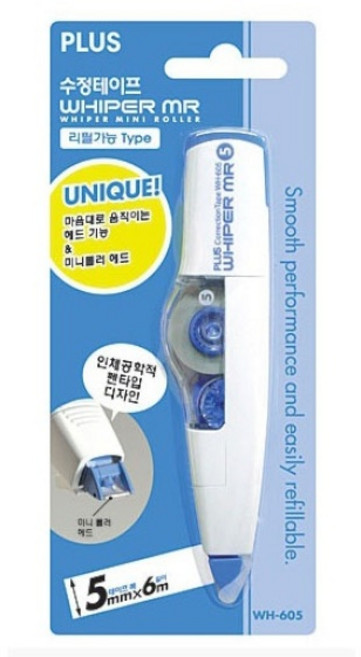 [파이브온] 플러스 수정테이프 WH-605 5mmx6m, 1개