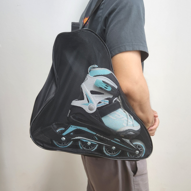 인라인 스케이트 가방 롤러 휴대 헬멧보관 전용 운동용 스포츠수납 바퀴달린 장비보관백, 1개, 색상_핑크