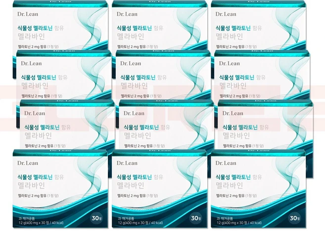 닥터린 식물성 멜라토닌 함유 멜라바인 12개월분, 30정, 12박스 - 쿠팡