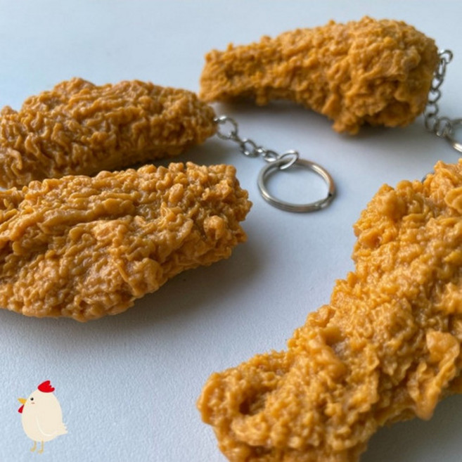 닭다리 닭날개 모형 키링 치킨집 답례품 소품샵
