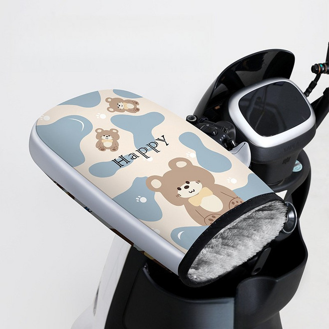 쁘띠꼬모 핸들워머 스노우 쉴드 오토바이 방한 장갑 토시 기모 안감 GX5101845, 사진 색상 01, 1세트