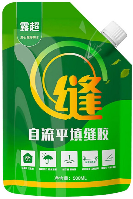 水泥地面灌縫膠 混凝土防水補漏 補裂縫膠 裂縫修補膠 填縫膠 填縫劑 修補劑, 1個, 自流平地面修補膠 (500ML) X1包