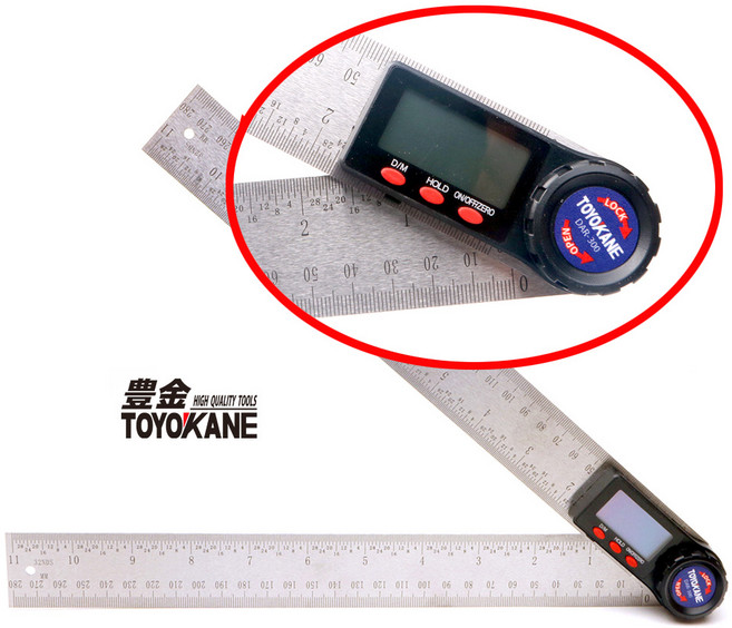 디지털 각도기 300mm 스테인레스 직각자 각도 조절 직자 각도자 미터법 영국식 눈금 전자 디지탈 경사계 측정기 앵글 게이지 ANGEL 수평자 스덴레스 측정 자 길이 미터, 1개