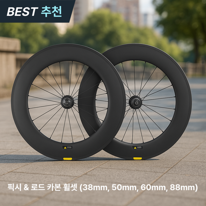 로로와형제들 88림 카본 픽시 휠 휠셋 60림 삼발이 로드 88mm 클린처, 1개