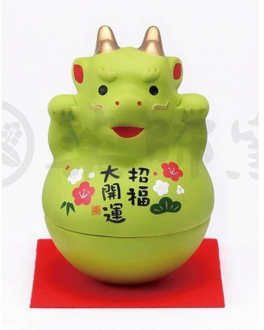 藥師窯 綠龍 招福大開運 不倒翁 己蛇年限定, 1個, 1.辰 龍/85