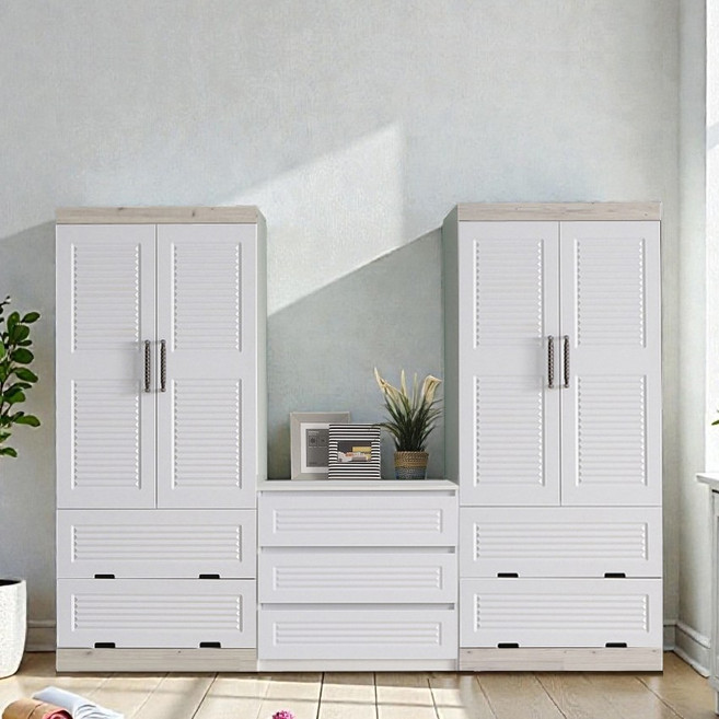 [대도갤러리] 아이리스 3단서랍 입본장 이불장 양복장 투서랍장, 워시화이트