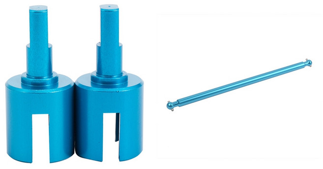 2 세트 RC 자동차 부품 : 1 세트 기어 박스 컵 공동 샤프트 및 1 PC를 TT-02 홈페이지 전송 프로펠러 중앙 드라이브 샤프트, 하나, 푸른, 1개