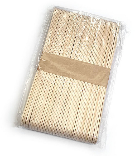 포장지세상 하드스틱 대 소 하드막대 아이스크림막대, 나무색 대(50개입내외), 1봉