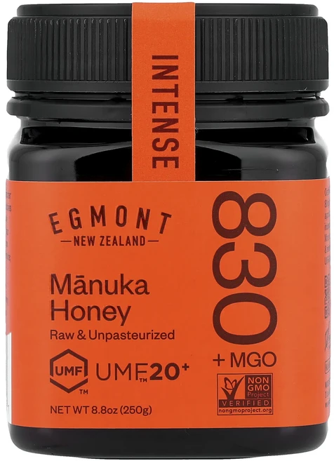 프리미엄상품 Egmont Honey 마누카 꿀 무가공 및 비살균 꿀 UMF™ 20+ MGO 830+ 250g(8.8oz) 끝내주게잘나가는상품, EgmontHoney마누카꿀무가공및비살균꿀UMF20MG - 쿠팡