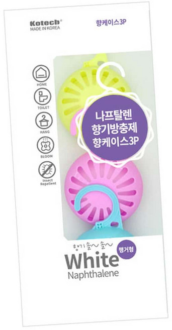 향케이스 행거형 3개입 서랍장방충제, 1