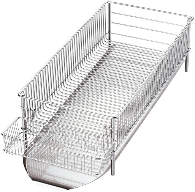 라바제 식기건조대 슬림가로 DLM-8775, 1개, 스테인레스, 1단