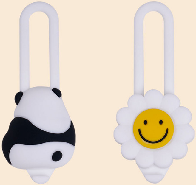 베일리 강아지 불빛 팬던트 야간산책 충전식 LED블링커, 해피데이지+해피판다, 1개