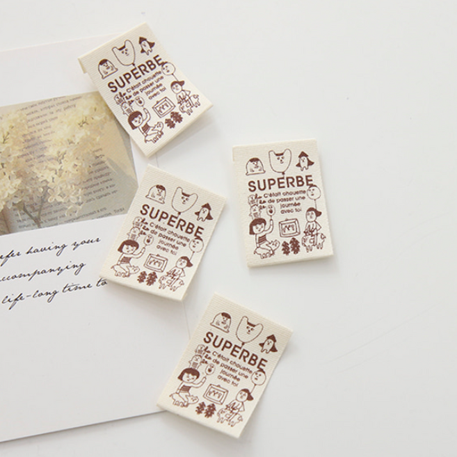 릴리패브릭 대단한 패밀리 가족 면라벨, 5개