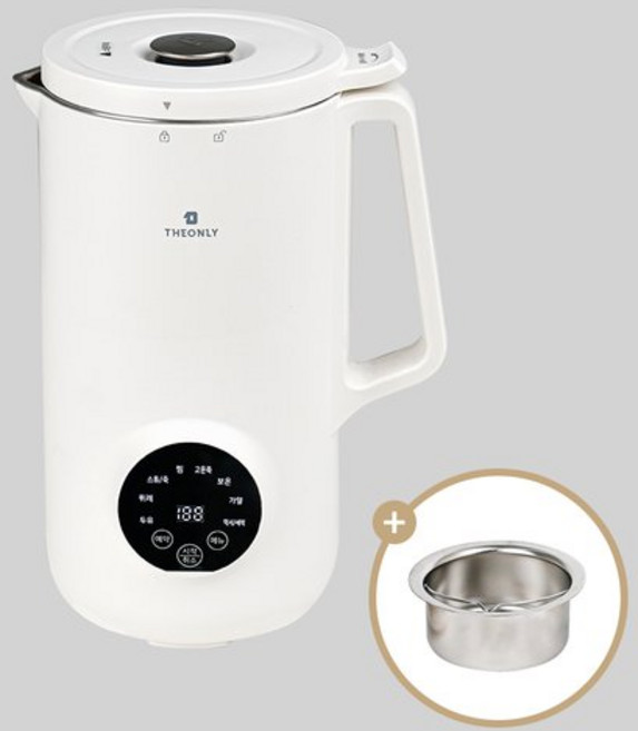 THEONLY 디온리 올스텐 두유제조기 1000ml 입자 죽 검은콩두유 NRS325CW +계란찜기 증정 353770, 단품