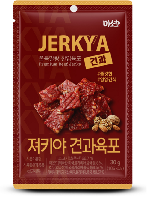 미소향 져키야 견과 육포, 1개, 30g