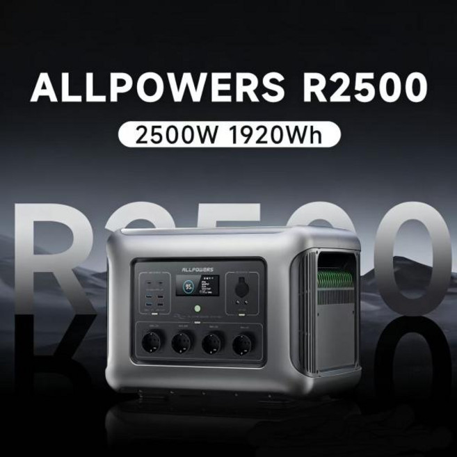 ALLPOWERS R2500 태양광 발전기 1920Wh 2500W 4000W 피크 AC 출력 휴대용 파워 스테이션 캠핑 야외 여행 RV 가정용, 1)중국
