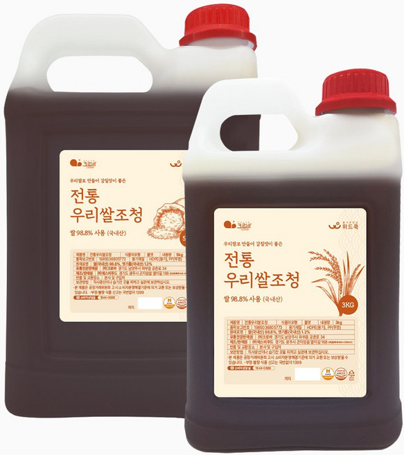 국산 우리쌀 조청 6kg(3kg x 2개), 3kg × 2개, 3kg, 2개